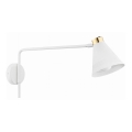 Argon 8007 - Vägglampa AVALONE 1xE27/15W/230V 57 cm vit/gyllene