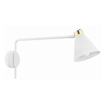 Argon 8007 - Vägglampa AVALONE 1xE27/15W/230V 57 cm vit/gyllene