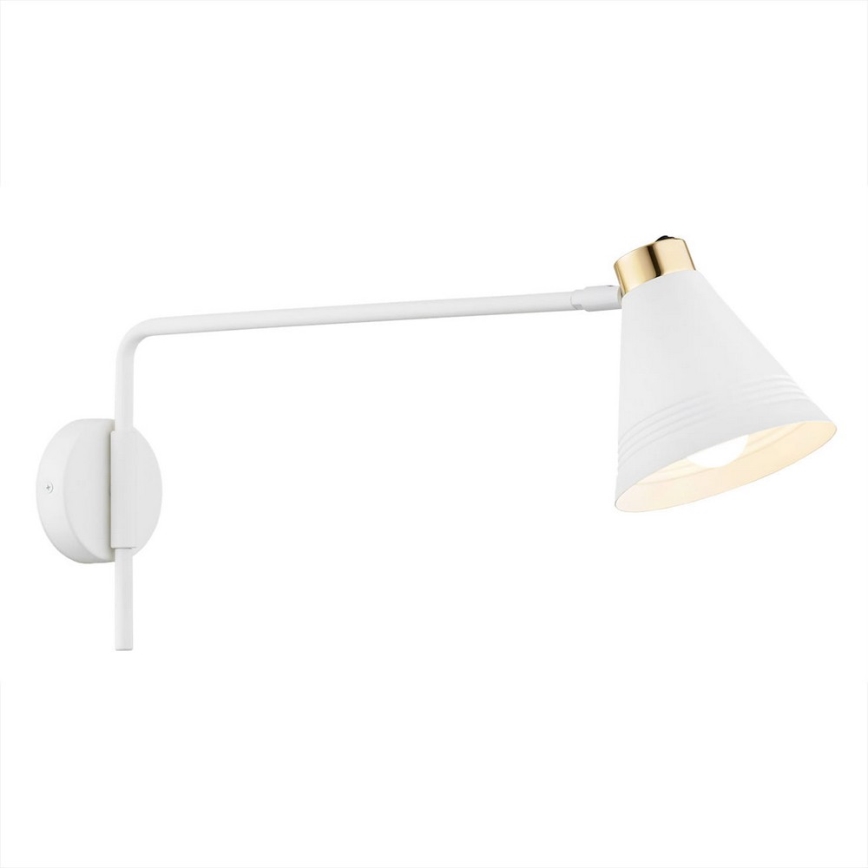 Argon 8007 - Vägglampa AVALONE 1xE27/15W/230V 57 cm vit/gyllene