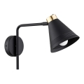 Argon 8008 - Vägglampa AVALONE 1xE27/15W/230V 34 cm svart/gyllene