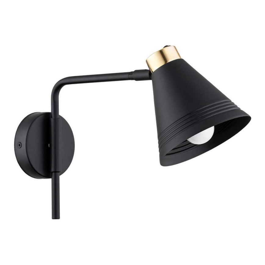Argon 8008 - Vägglampa AVALONE 1xE27/15W/230V 34 cm svart/gyllene