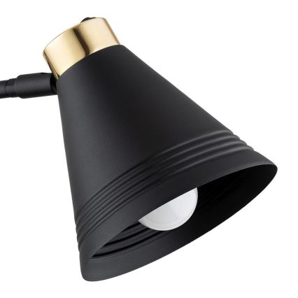 Argon 8009 - Vägglampa AVALONE 1xE27/15W/230V 57 cm svart/gyllene