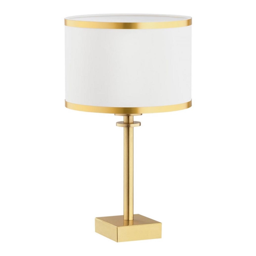 Argon 8029 - Bordslampa ABBANO 1xE27/15W/230V mässing/vit
