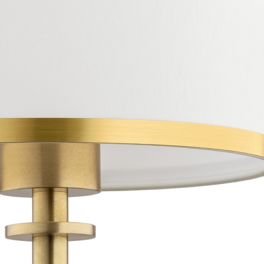 Argon 8029 - Bordslampa ABBANO 1xE27/15W/230V mässing/vit