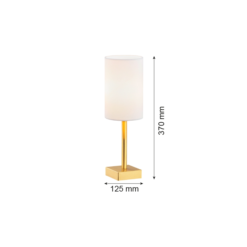 Argon 8030 - Bordslampa ABRUZZO 1xE14/7W/230V mässing/vit