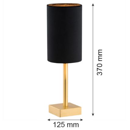 Argon 8031 - Bordslampa ABRUZZO 1xE14/7W/230V mässing/svart