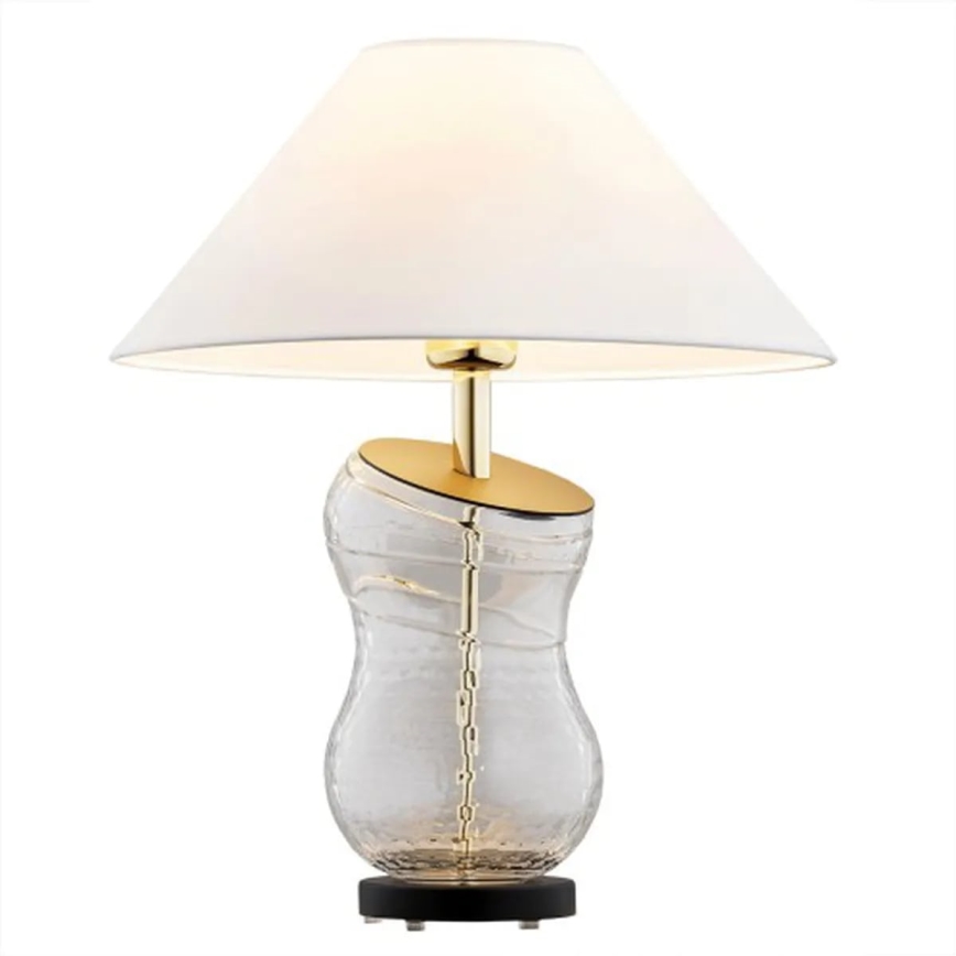 Argon 8036 - Bordslampa VENETO 1xE27/15W/230V vit/mässing/svart