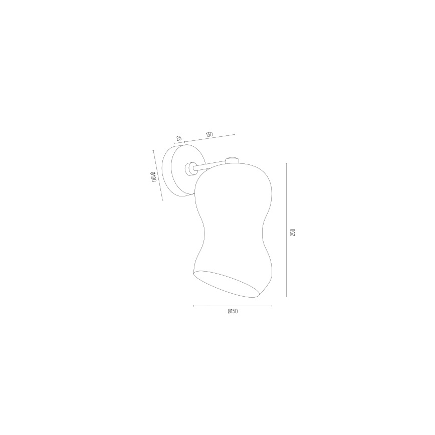 Argon 8046 - Vägglampa SALERNO 1xE27/15W/230V gyllene
