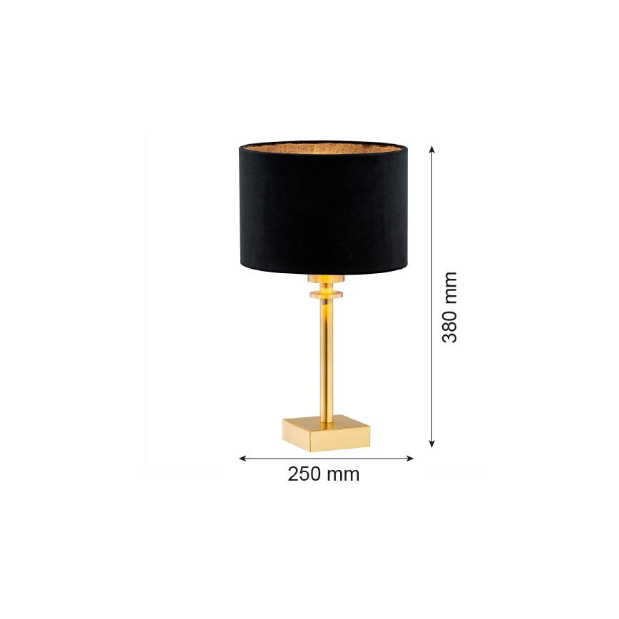 Argon 8049 - Bordslampa ABBANO 1xE27/15W/230V mässing/svart