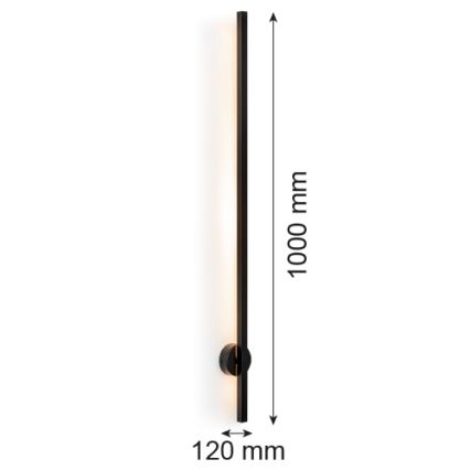 Argon 8051 - LED väggbelysning ASSE LED/10W/230V svart