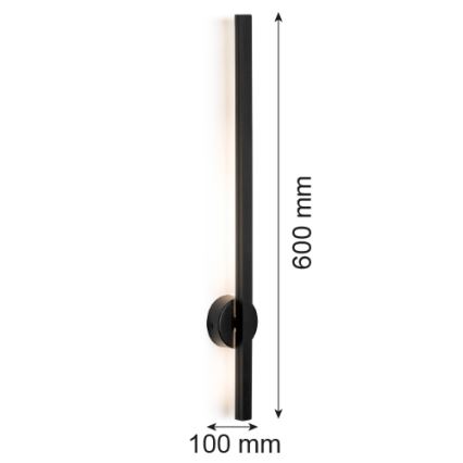 Argon 8052 - LED väggbelysning ASSE LED/6W/230V svart