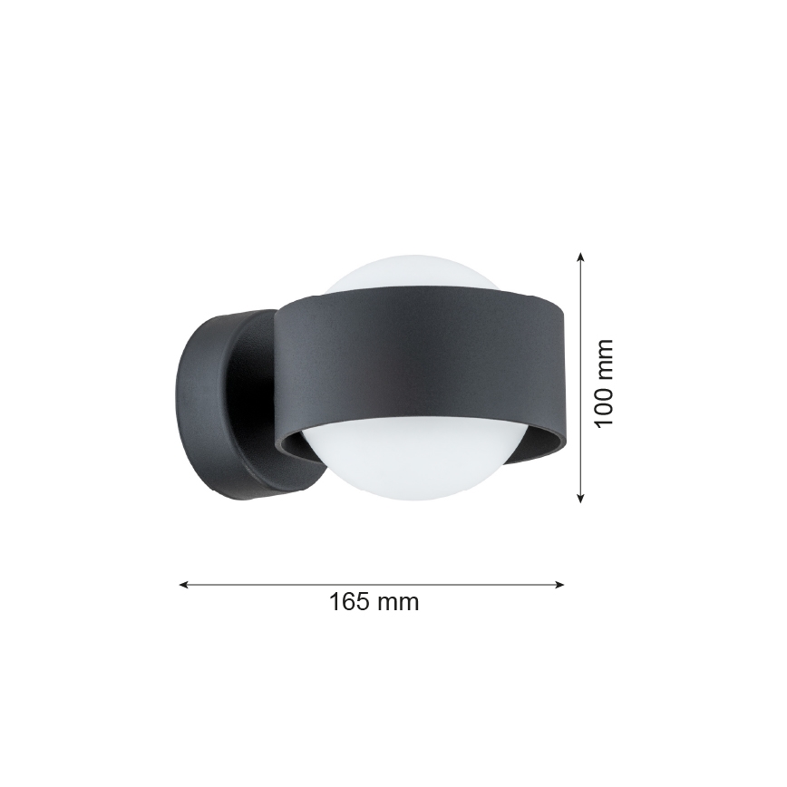 Argon 8059 - Vägglampa MASSIMO PLUS 1xG9/6W/230V svart