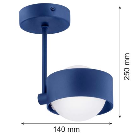 Argon 8062 - Pendelkrona MASSIMO PLUS 1xG9/6W/230V blå