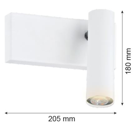 Argon 8064 - Väggspotlight ETNA 1xG9/6W/230V vit