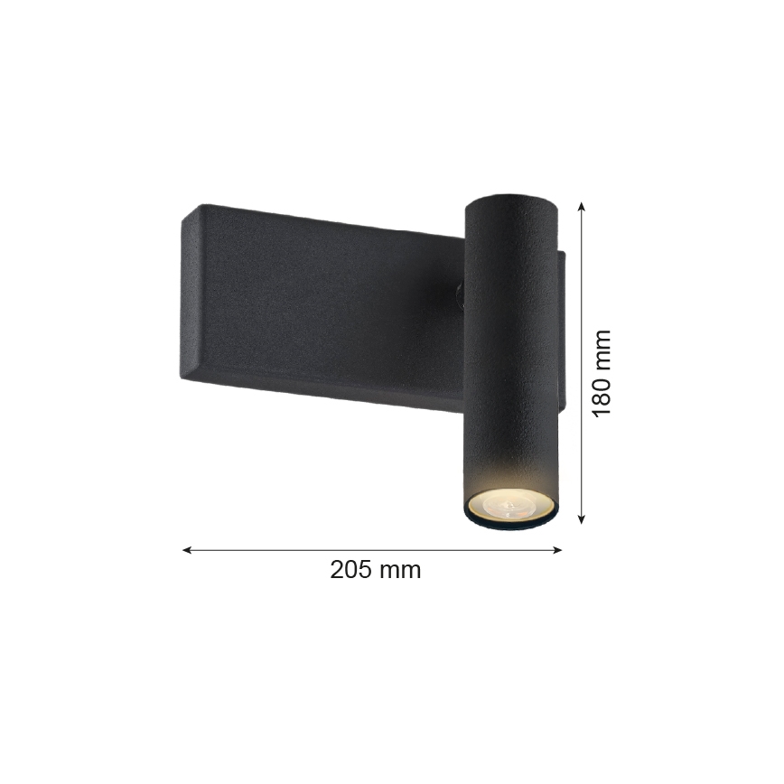 Argon 8065 - Väggspotlight ETNA 1xG9/6W/230V svart