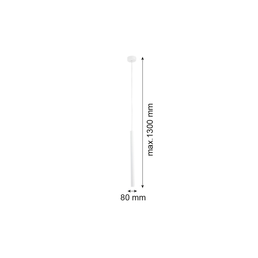Argon 8066 - Ljuskrona med upphängningsrem ETNA 1xG9/6W/230V vit