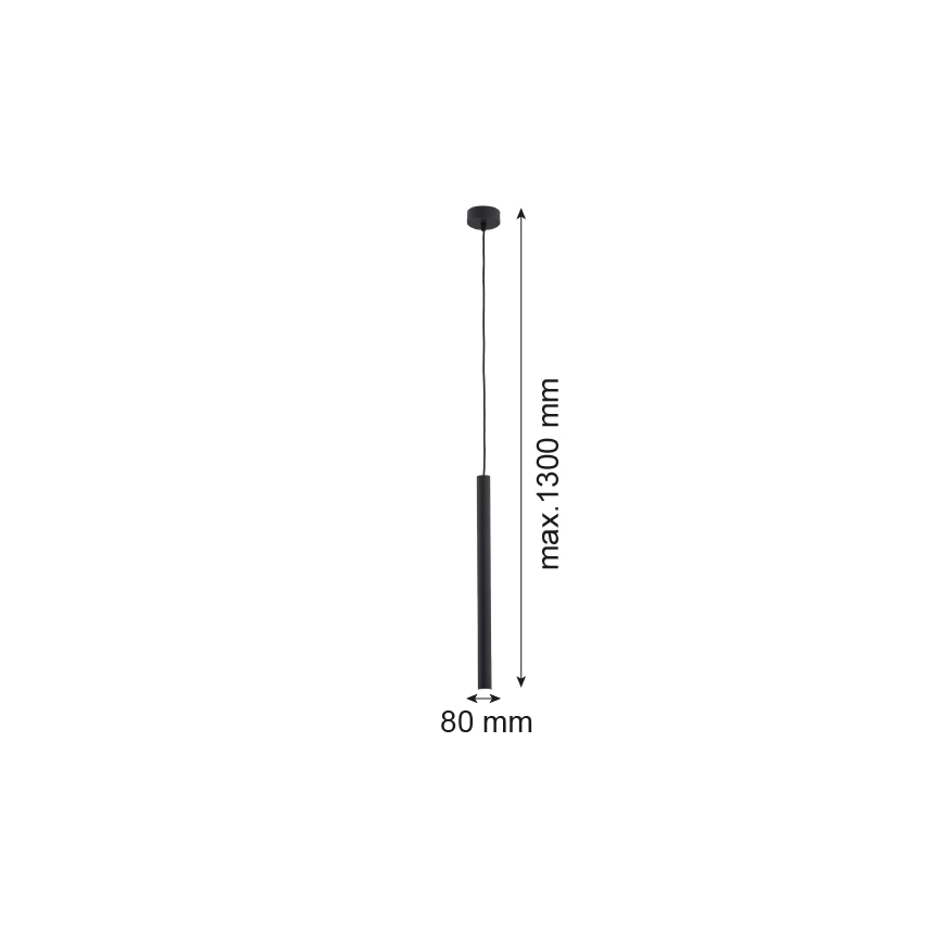 Argon 8067 - Ljuskrona med upphängningsrem ETNA 1xG9/6W/230V svart