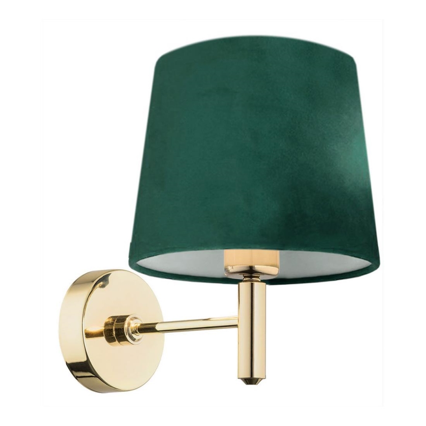 Argon 8105 - Vägglampa PONTE 1xE27/15W/230V grön/mässing