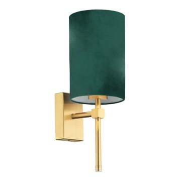Argon 8109 - Vägglampa ABRUZZO 1xE14/7W/230V mässing/grön
