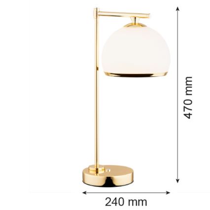 Argon 8120 -  Bordslampa MARBELLA 1xE27/15W/230V mässing
