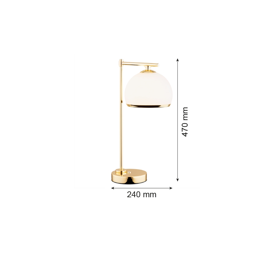 Argon 8120 -  Bordslampa MARBELLA 1xE27/15W/230V mässing