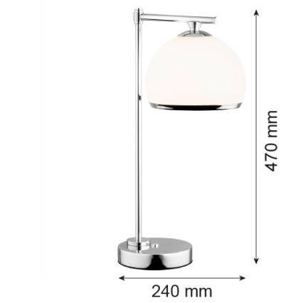 Argon 8121 -  Bordslampa MARBELLA 1xE27/15W/230V skinande krom