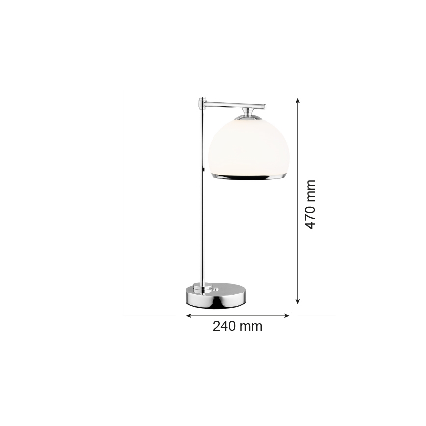 Argon 8121 -  Bordslampa MARBELLA 1xE27/15W/230V skinande krom