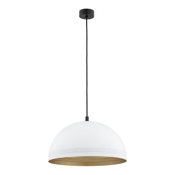 Argon 8241 - Ljuskrona med textilsladd BONITA 1xE27/15W/230V vit