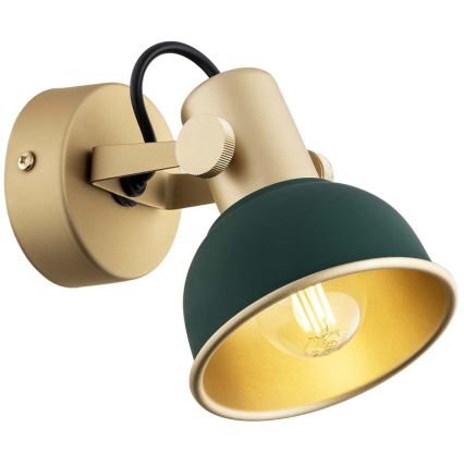 Argon 8247 - Spotlight LENORA 1xE14/7W/230V guld/grön