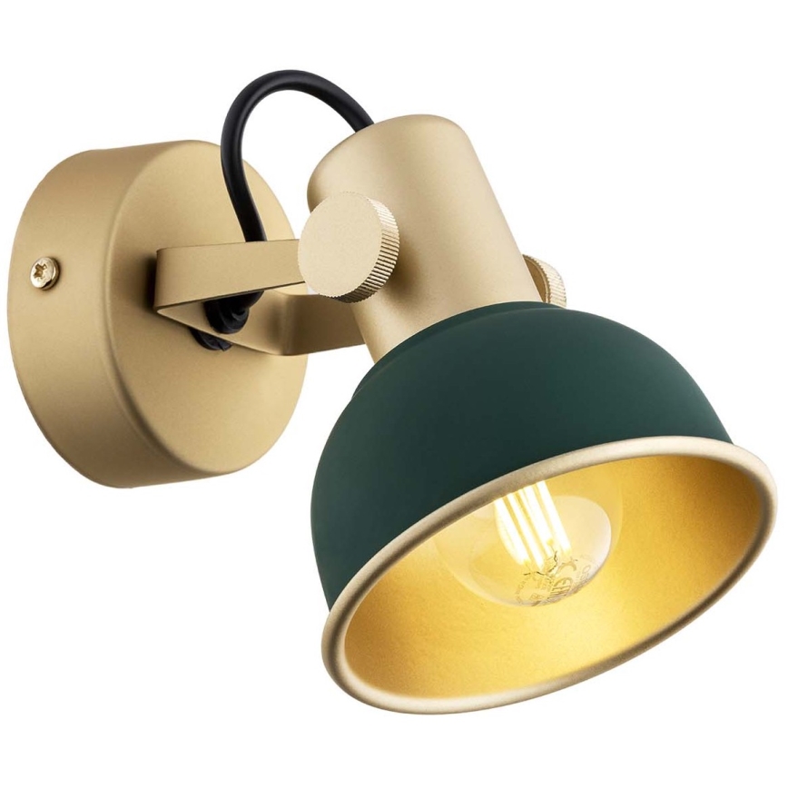 Argon 8247 - Spotlight LENORA 1xE14/7W/230V guld/grön