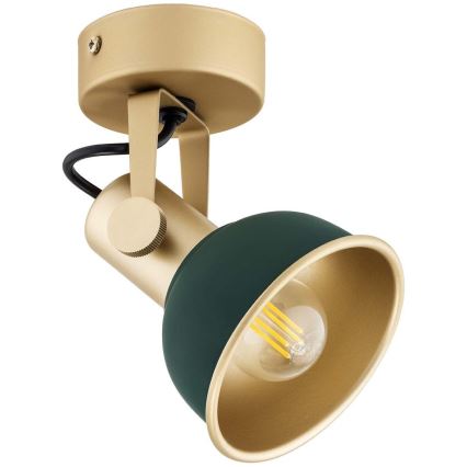 Argon 8247 - Spotlight LENORA 1xE14/7W/230V guld/grön