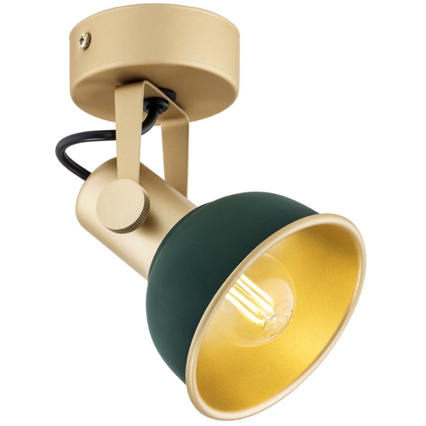 Argon 8247 - Spotlight LENORA 1xE14/7W/230V guld/grön