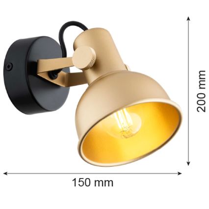 Argon 8248 - Spotlight LENORA 1xE14/7W/230V guld/svart