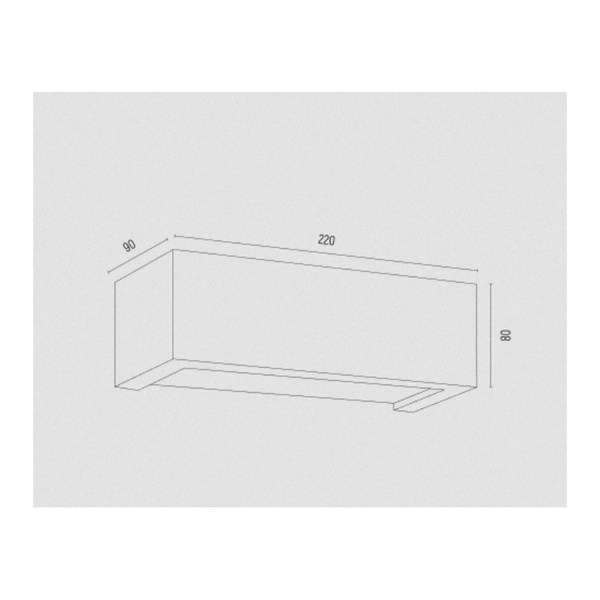 Argon 8249 - Vägglampa CASERTA 1xE27/15W/230V 22 cm