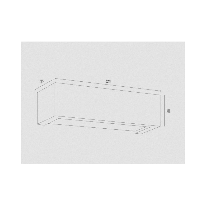 Argon 8250 - Vägglampa CASERTA 1xE27/15W/230V 32 cm