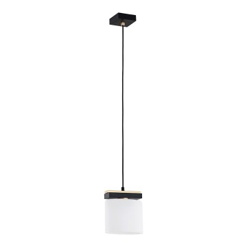 Argon 8276 - Ljuskrona med textilsladd CANOA 1xE27/15W/230V svart