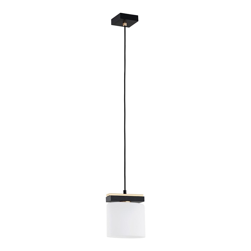 Argon 8276 - Ljuskrona med textilsladd CANOA 1xE27/15W/230V svart
