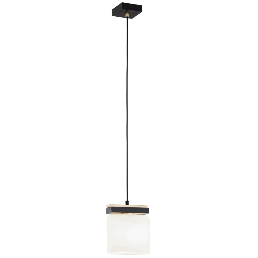 Argon 8276 - Ljuskrona med textilsladd CANOA 1xE27/15W/230V svart