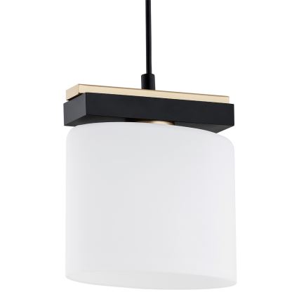Argon 8276 - Ljuskrona med textilsladd CANOA 1xE27/15W/230V svart