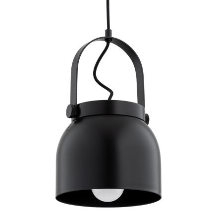 Argon 8281 - Ljuskrona med textilsladd LOGAN 1xE27/15W/230V diameter 20 cm svart