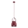 Argon 8282 - Ljuskrona med textilsladd LOGAN 1xE27/15W/230V diameter 20 cm röd