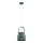 Argon 8283 - Ljuskrona med textilsladd LOGAN 1xE27/15W/230V diameter 20 cm grön