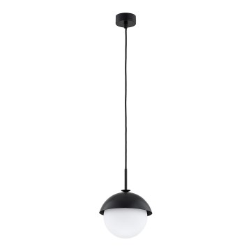 Argon 8295 - Ljuskrona med textilsladd CAPPELLO 1xE27/15W/230V svart