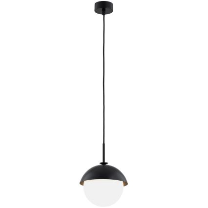 Argon 8295 - Ljuskrona med textilsladd CAPPELLO 1xE27/15W/230V svart