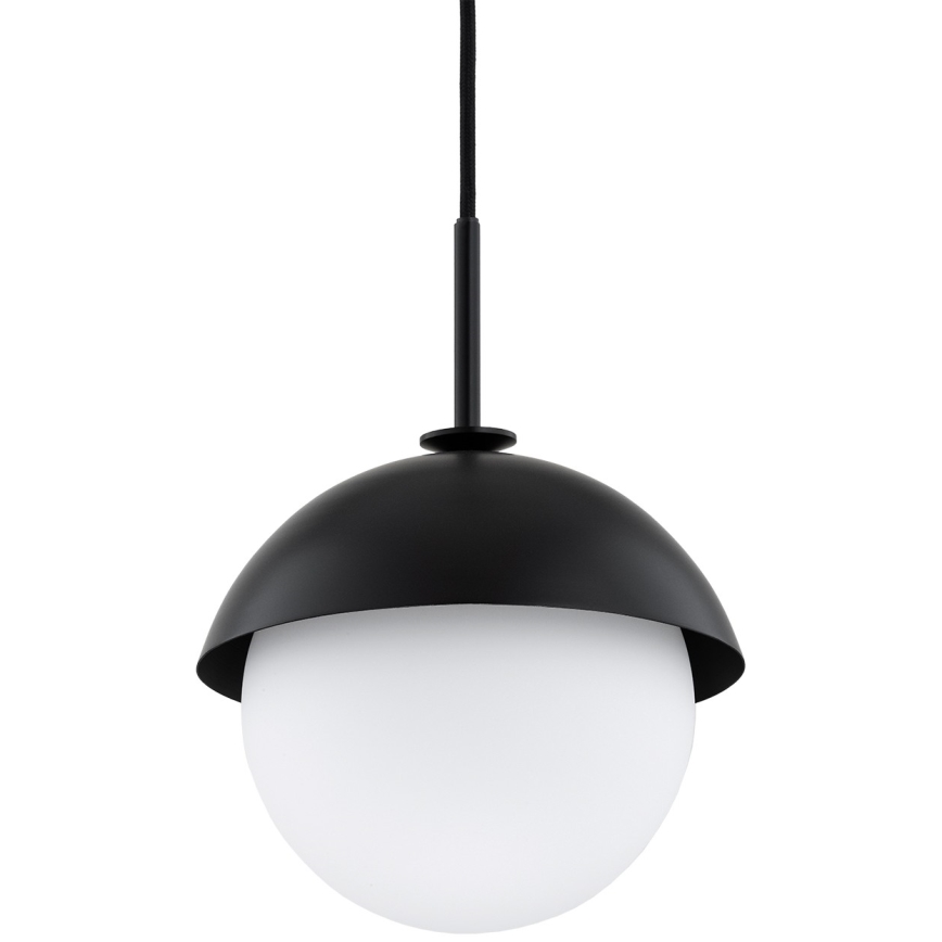 Argon 8295 - Ljuskrona med textilsladd CAPPELLO 1xE27/15W/230V svart