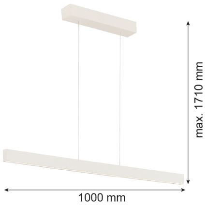 Argon 8302 - LED ljuskrona med textilsladd BALANS LED/35W/230V 3000K grädde
