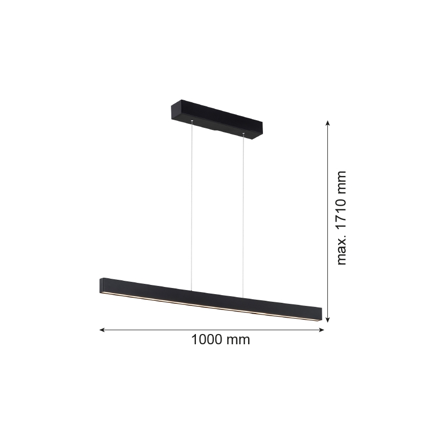 Argon 8303 - LED ljuskrona med textilsladd BALANS LED/35W/230V 3000K svart