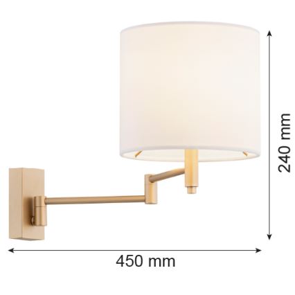 Argon 8314 - Vägglampa DOLCE 1xE27/15W/230V
