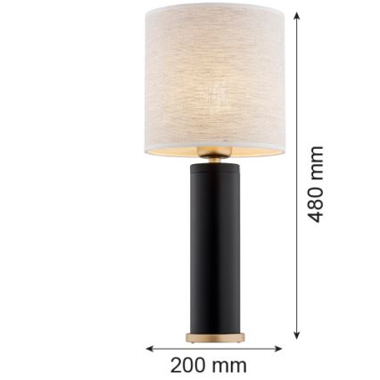 Argon 8316 - Bordslampa RIVA 1xE27/15W/230V 48 cm svart