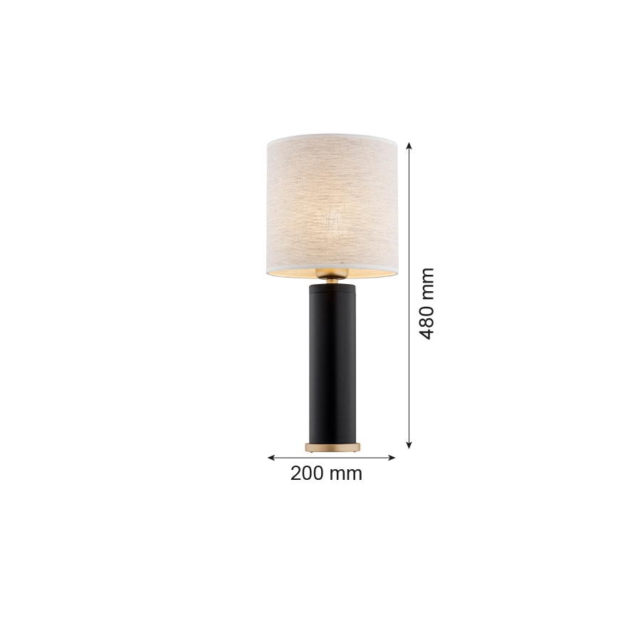 Argon 8316 - Bordslampa RIVA 1xE27/15W/230V 48 cm svart